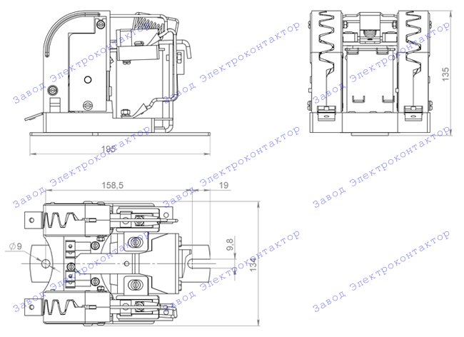 Внешний вид, габаритные и установочные размеры
