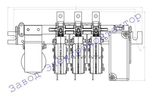 Внешний вид, габаритные и установочные размеры КТП-6043