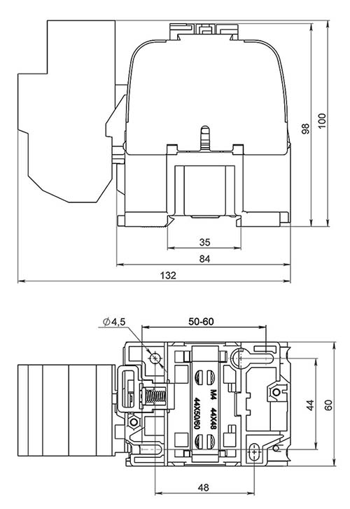 Пускатель ПМА 3200 Габаритные размеры Пускатель ПМА 3200 Габаритные размеры
